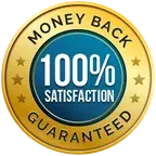 Gold Money Back 100% Satisfaction Guaranteed seal